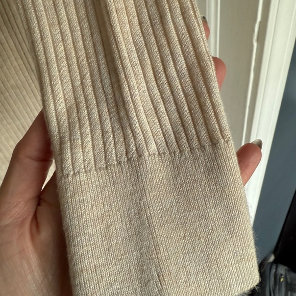 LOFT Cream Ribbed Knit Top - Picture 5 of 5